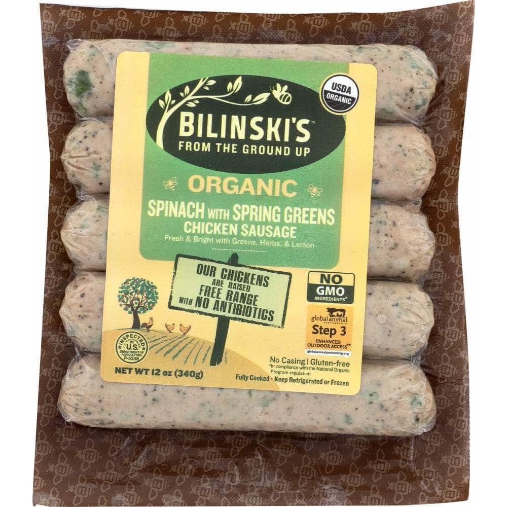 Bilinskis Bilinskis Spinach with Spring Greens Chicken Sausage, 12 oz