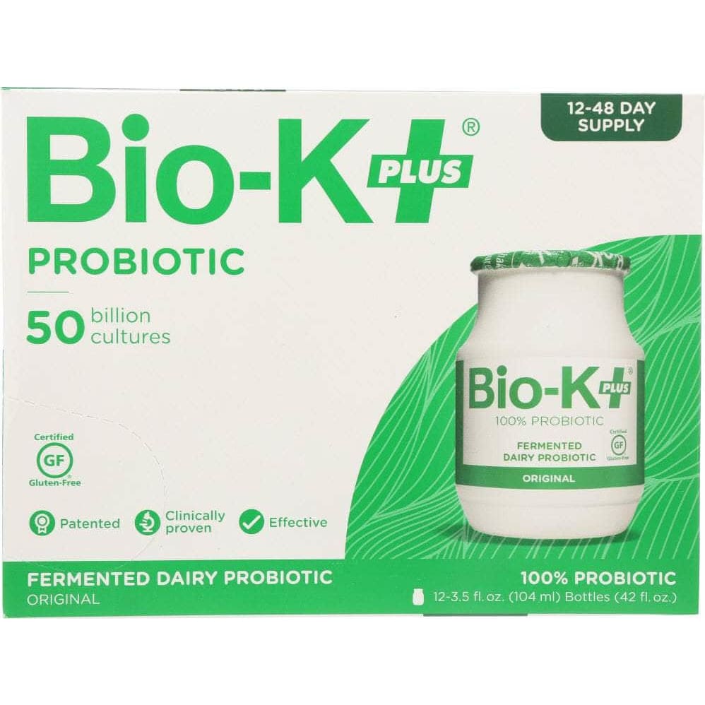 Bio-K+ Bio K Plus Fermented Dairy Probiotic Original 12 Pack, 42 oz