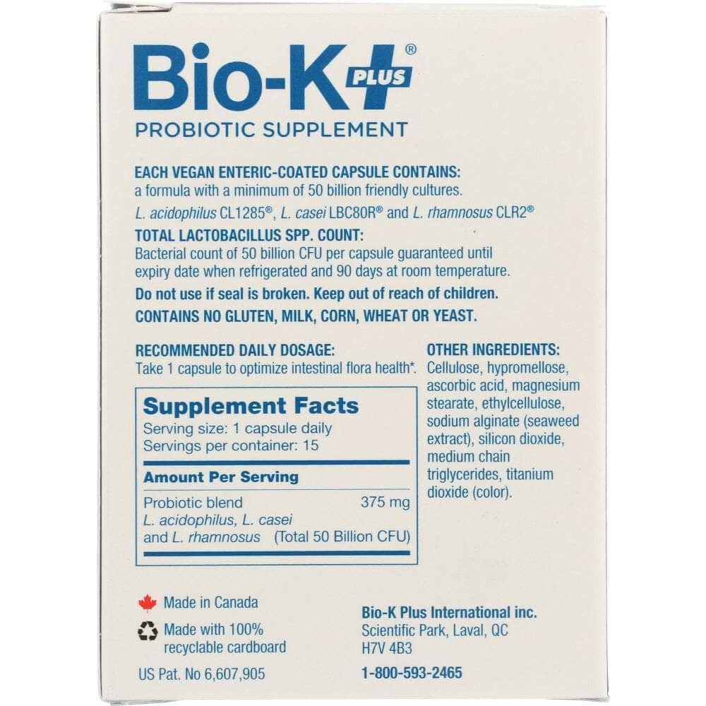 BIO-K+ Bio K Probiotic Supplement Capsule Strong 50 Billion Cultures, 15 Cp