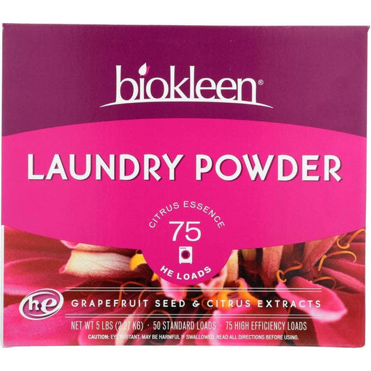 BIOKLEEN Bio Kleen Laundry Powder Grapefruit Seed And Citrus Extract, 5 Lb
