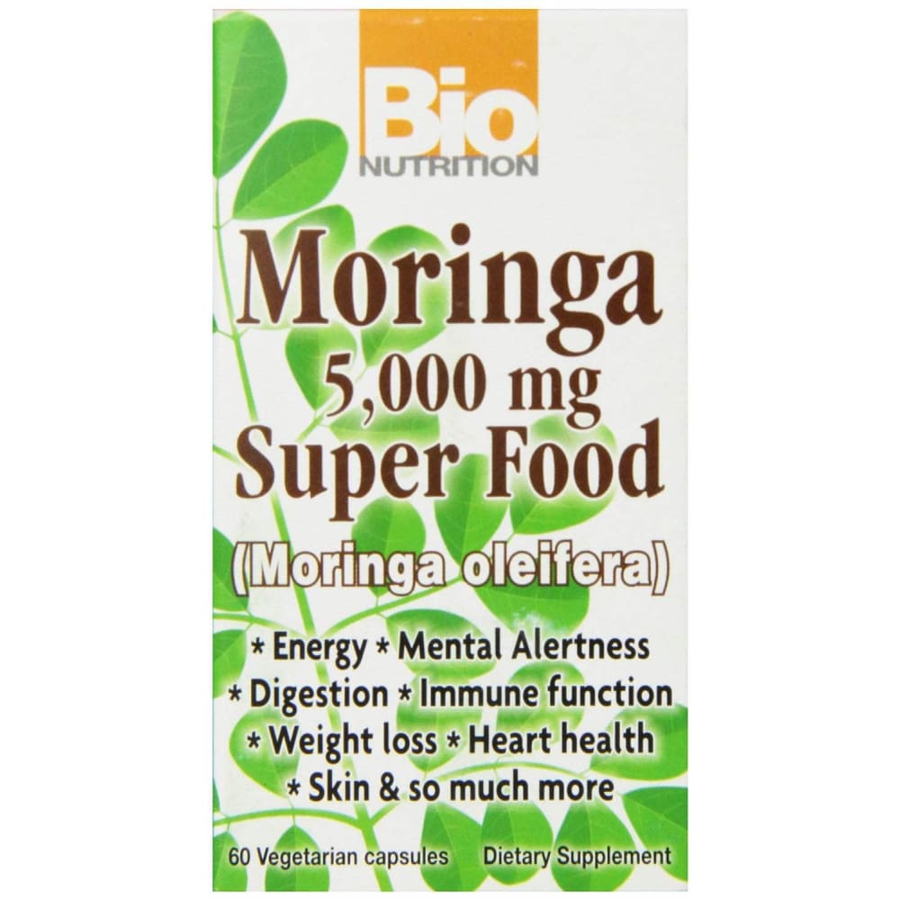 BIO NUTRITION Bio Nutrition Moringa 5000 Mg Super Food, 60 Vegetarian Capsules