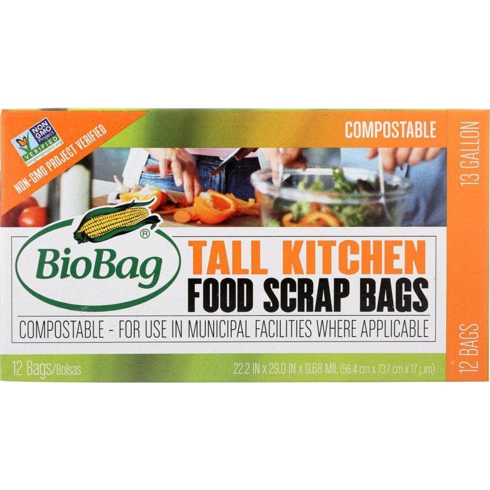 Biobag Biobag Tall Kitchen 13 Gallon Food Scrap Bags, 12 pc