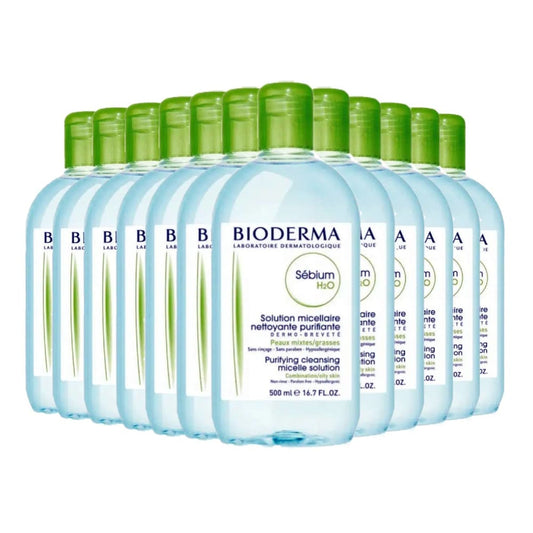 Bioderma Sébium H2O Micellar Water Makeup Remover 16.7 fl oz - 12 Pack - Micellar Water - Bioderma