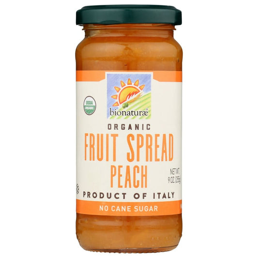BIONATURAE: Fruit Spread Peach Org 9 oz (Pack of 5) - BIONATURAE