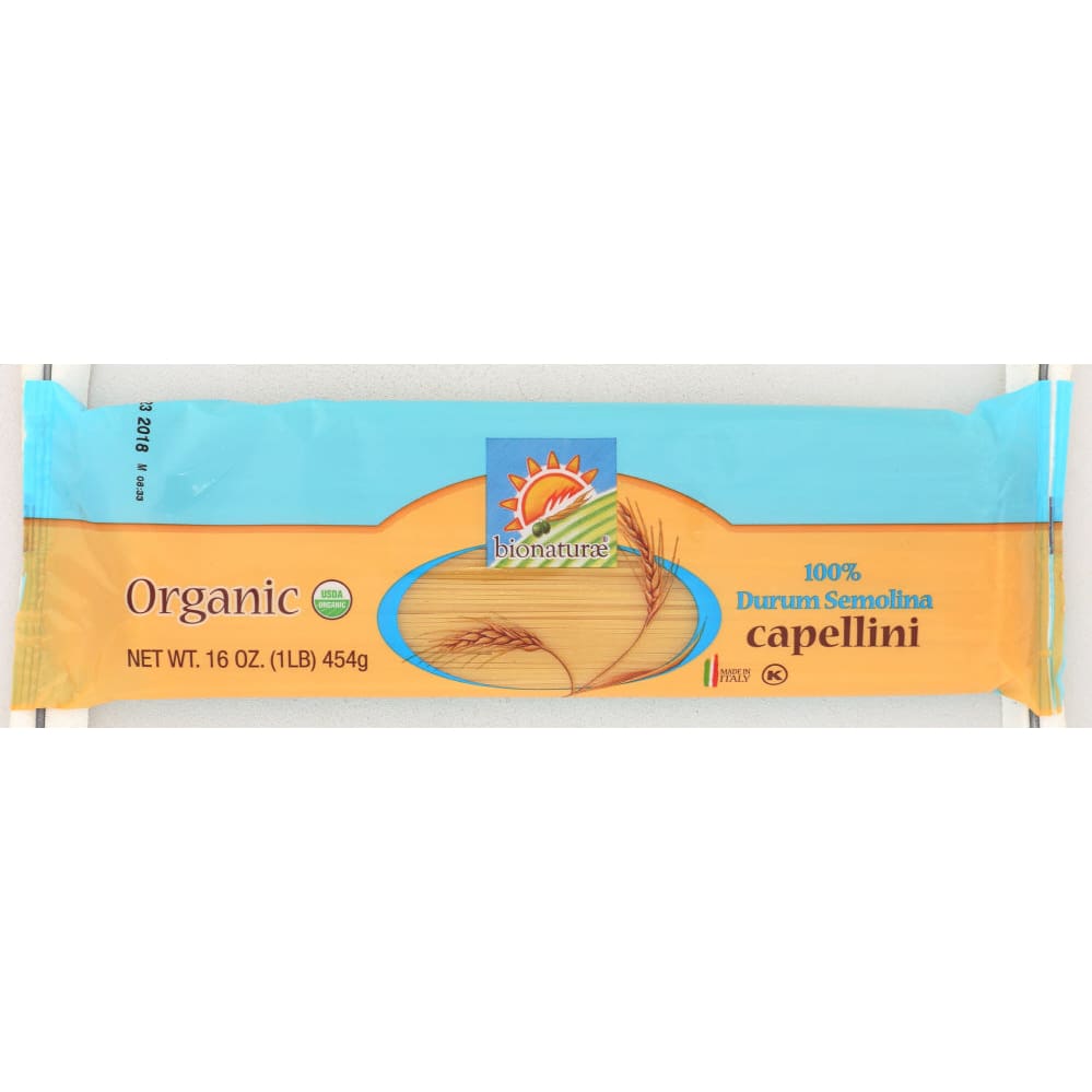 BIONATURAE: Organic Capellini Pasta 16 oz (Pack of 5) - Pasta and Sauces - BIONATURAE