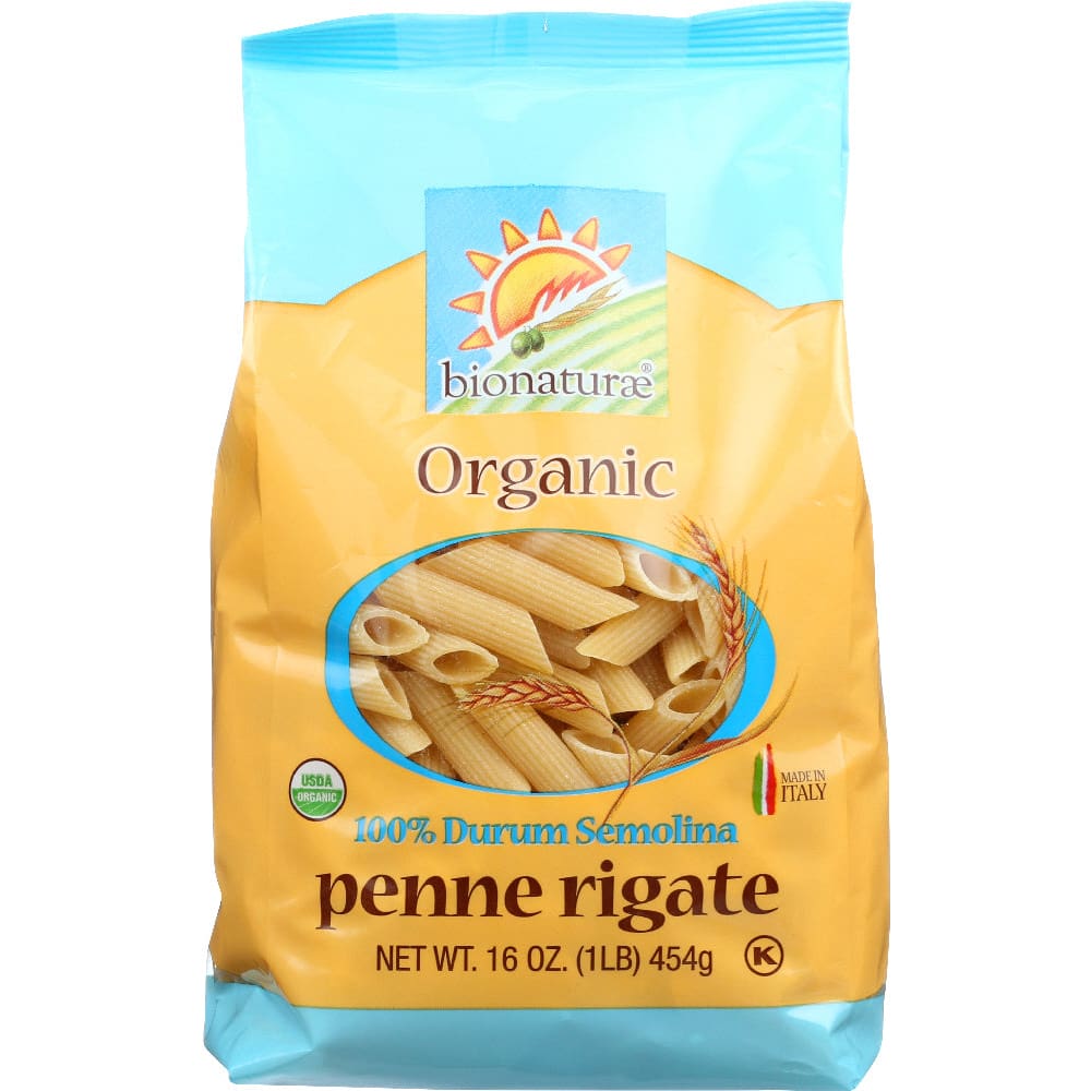 BIONATURAE: Organic Durum Semolina Pasta Penne Rigate 16 oz (Pack of 5) - Pantry > Pasta and Sauces - BIONATURAE