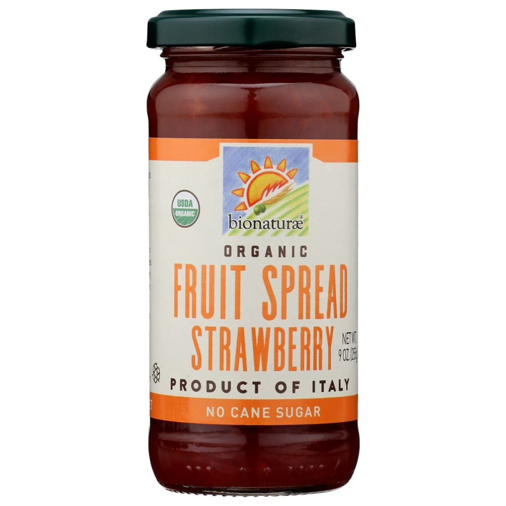 BIONATURAE: Organic Fruit Spread Strawberry 9 oz (Pack of 5) - WATER BOTTLES - BIONATURAE