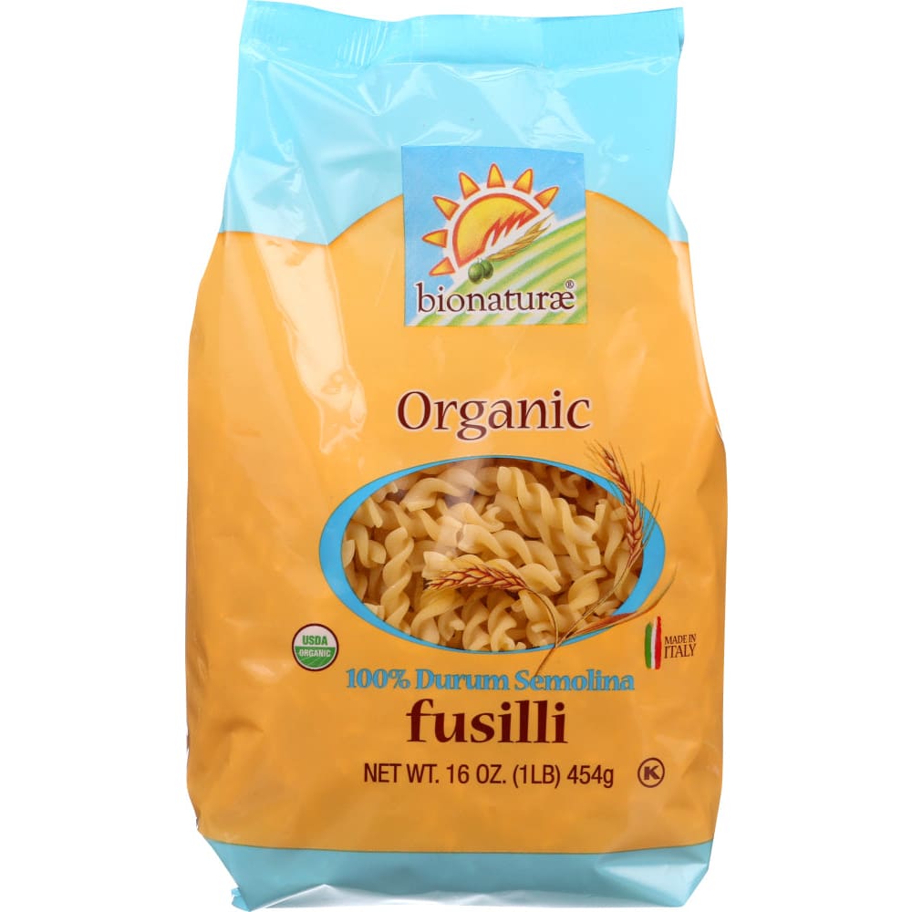 BIONATURAE: Organic Fusilli Pasta 16 oz (Pack of 5) - Pantry > Pasta and Sauces - BIONATURAE