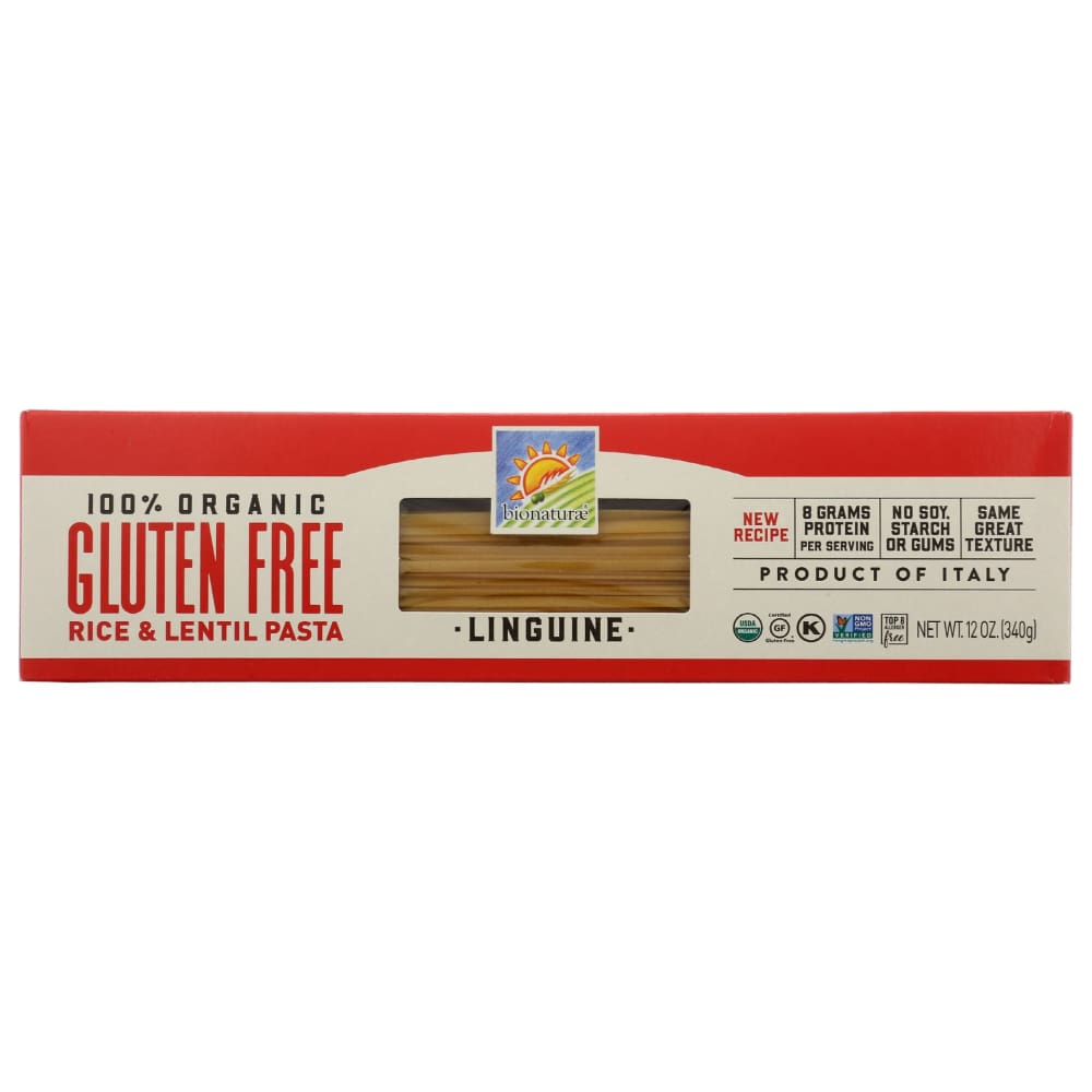 BIONATURAE: Organic Gluten Free Rice and Lentil Linguine 12 oz (Pack of 5) - Meal Ingredients > Noodles & Pasta - BIONATURAE