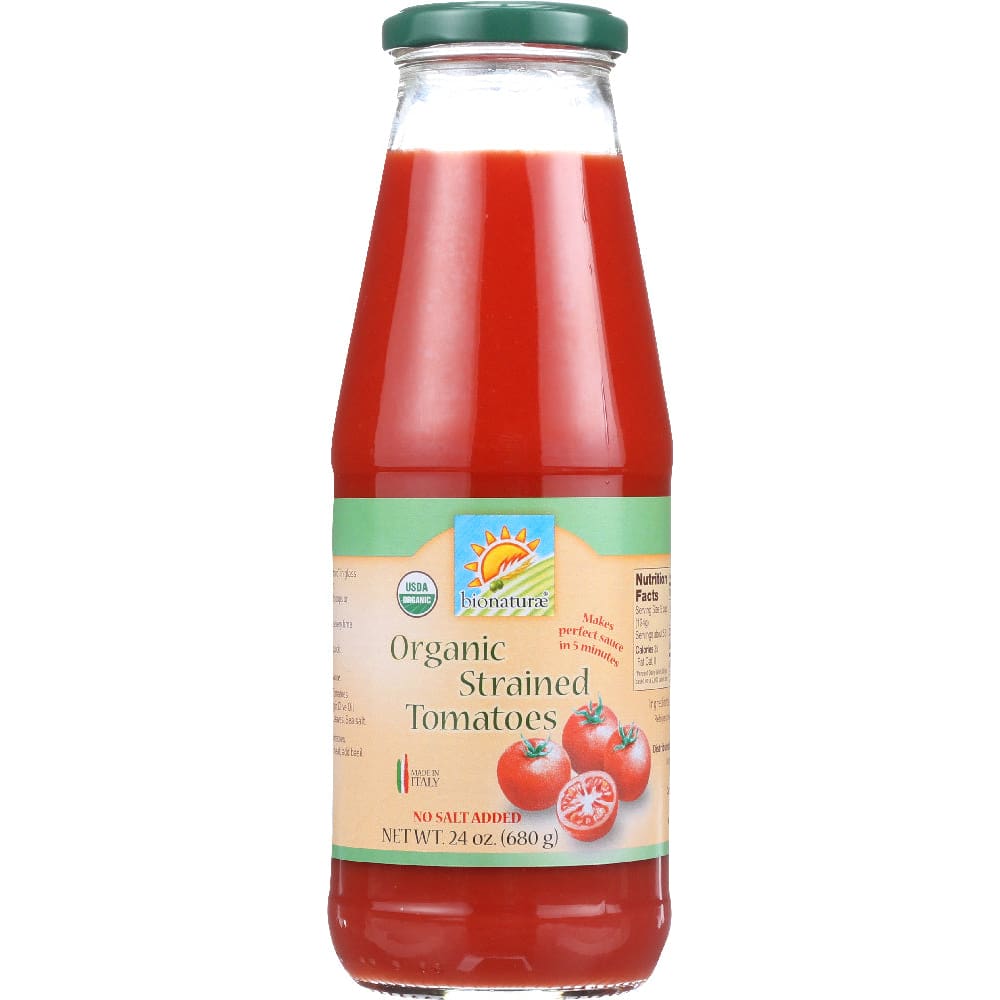 BIONATURAE: Organic Strained Tomatoes 24 Oz (Pack of 5) - Cooking & Baking > Seasonings - BIONATURAE
