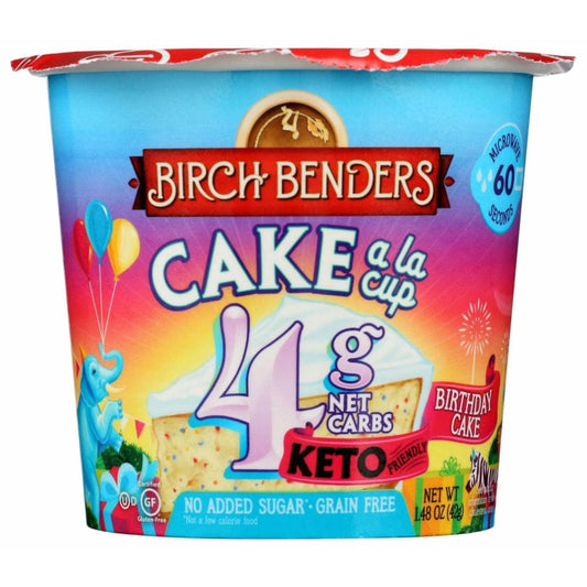 BIRCH BENDERS Birch Benders Baking Cup Birthday Cake, 1.48 Oz