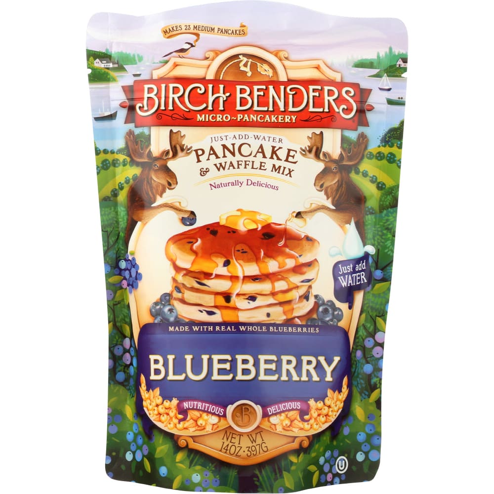 BIRCH BENDERS: Blueberry Pancake and Waffle Mix 14 oz (Pack of 4) - Grocery > Cooking & Baking > Flours - BIRCH BENDERS