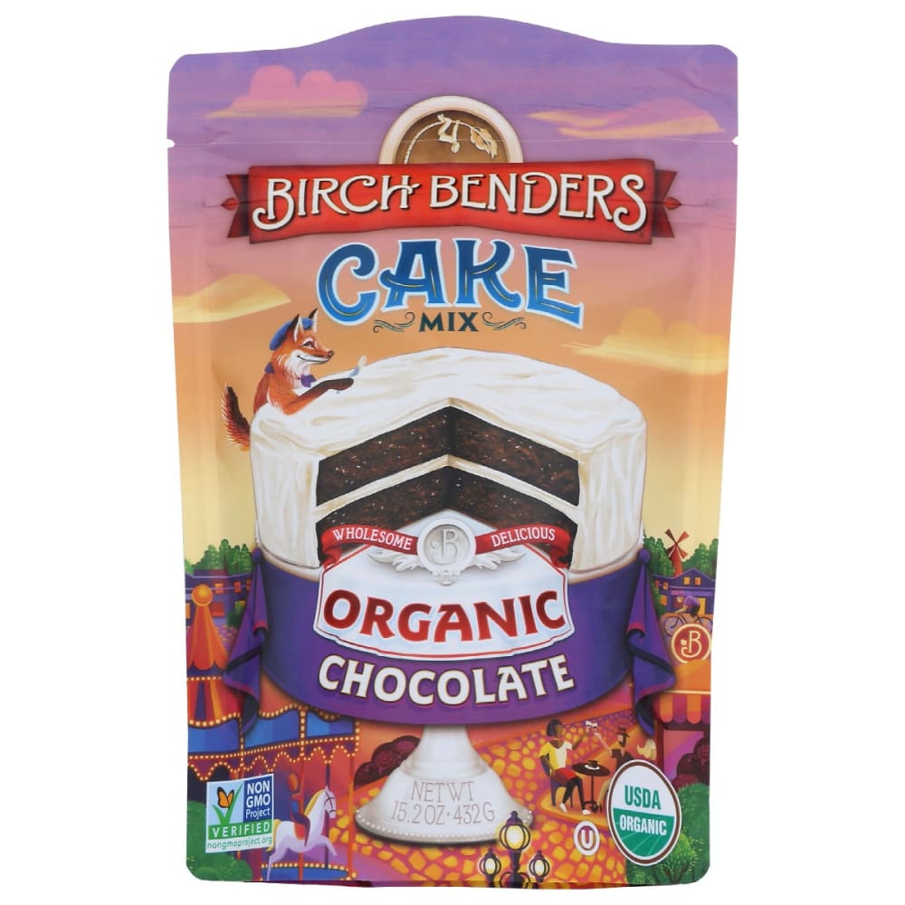 BIRCH BENDERS: Cake Chocolate Mix Org 15.2 oz (Pack of 4) - Birch Benders