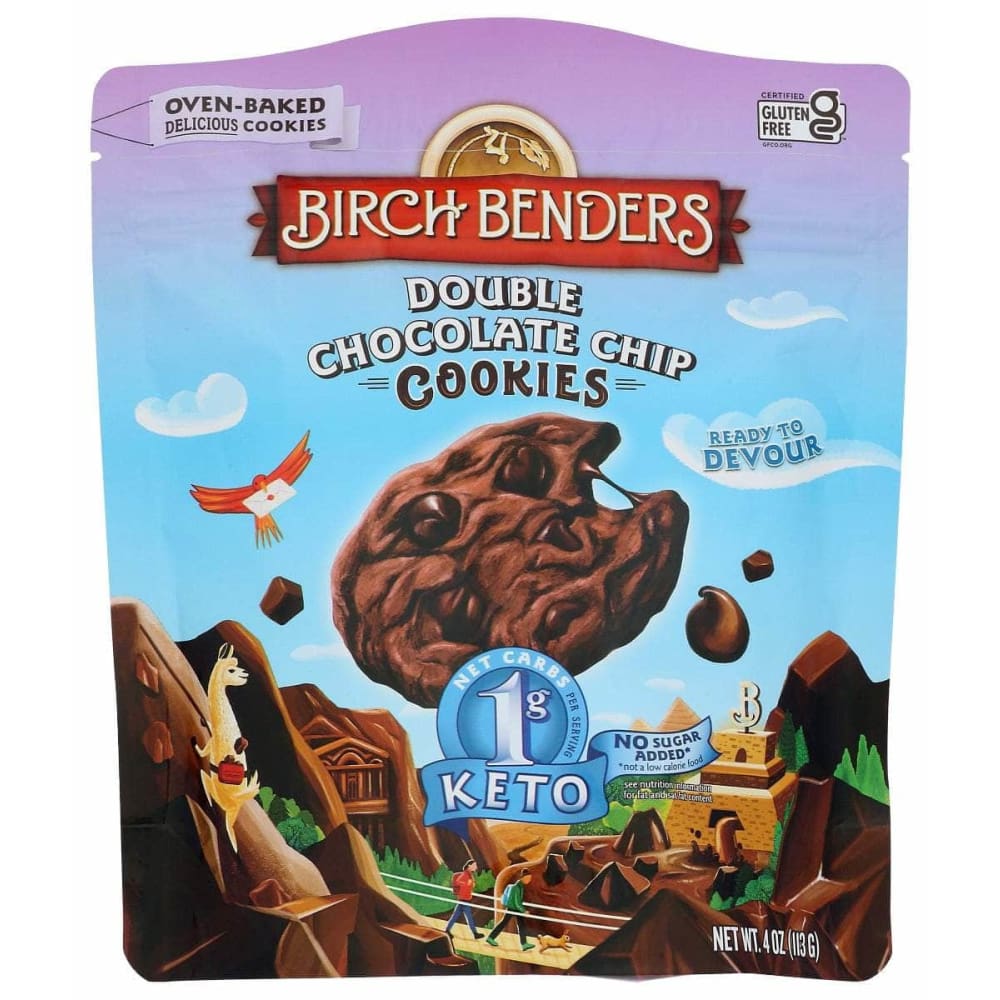 BIRCH BENDERS Grocery > Snacks > Cookies BIRCH BENDERS: Double Chocolate Chip Cookies, 4 oz