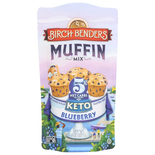 BIRCH BENDERS: Mix Keto Blubrry Muffin 8 OZ (Pack of 3) - Grocery > Cooking & Baking > Baking Ingredients - BIRCH BENDERS