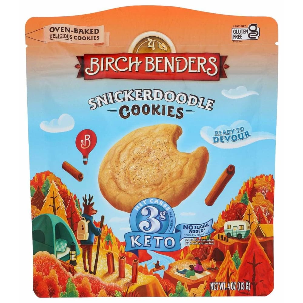 BIRCH BENDERS Grocery > Snacks > Cookies BIRCH BENDERS: Snickerdoodle Cookies, 4 oz