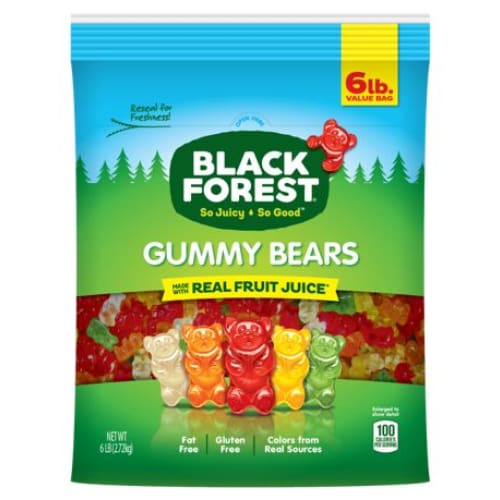Black Forest Gummy Bears 6 lbs. - Black
