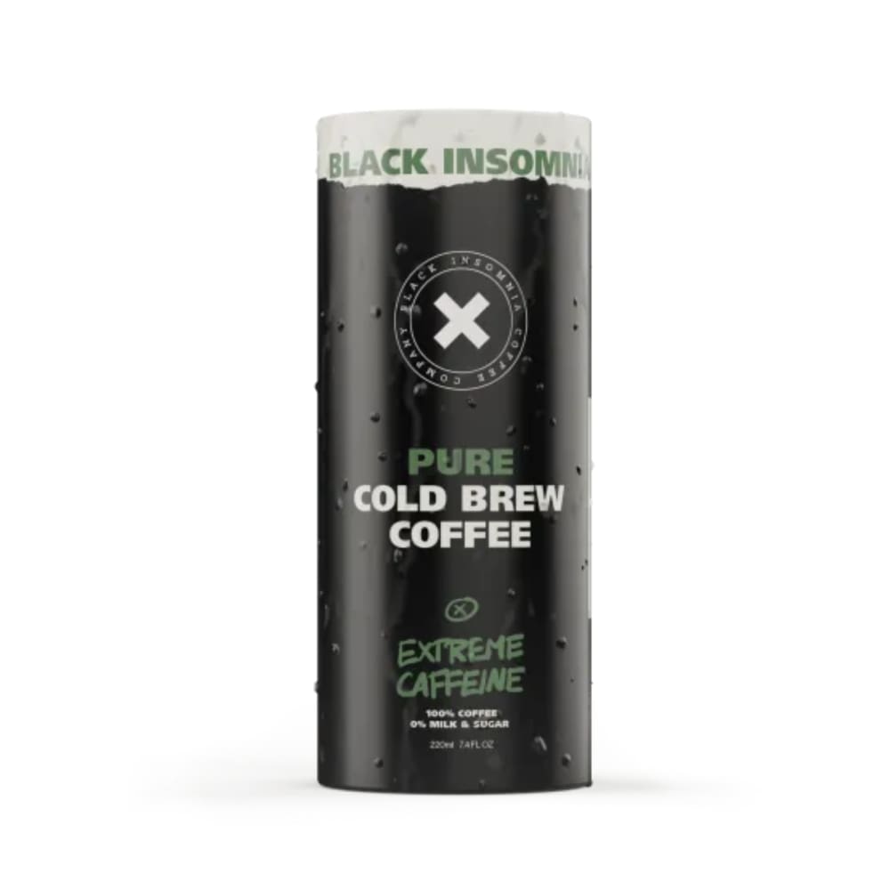 Black Insomnia Coffee Extreme Caffeine Ready To Drink Pure Cold Brew - 7.4 Fl Oz (Pack of 6) - Coffee Tea & Hot Cocoa - ShelHealth