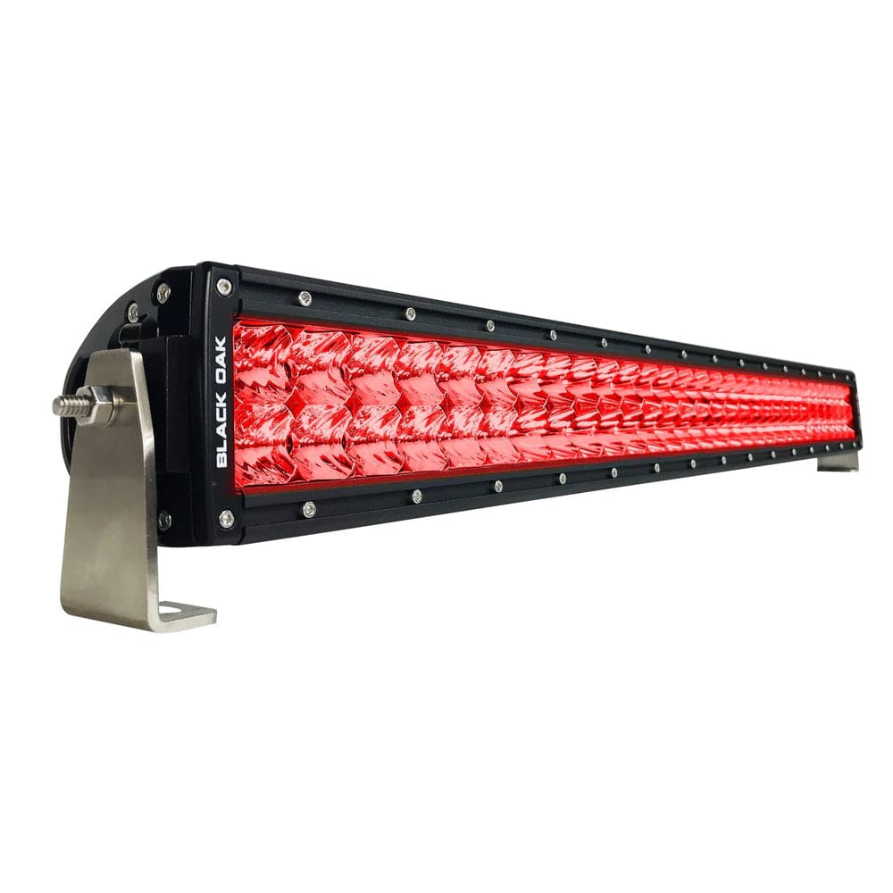 Black Oak Curved Double Row Combo Red Predator Hunting 30 Light Bar - Black - Lighting | Light Bars - Black Oak LED