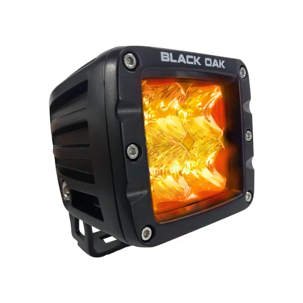Black Oak Pro Series 2 Amber Flood Pod - Black - Lighting | Pods & Cubes - Black Oak LED