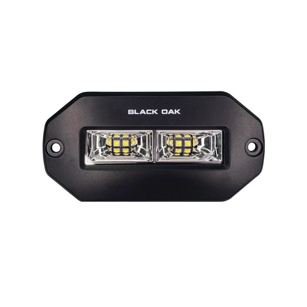 Black Oak Pro Series 4 Flush Mount Spreader Light - Black Housing - Lighting | Flood/Spreader Lights - Black Oak LED