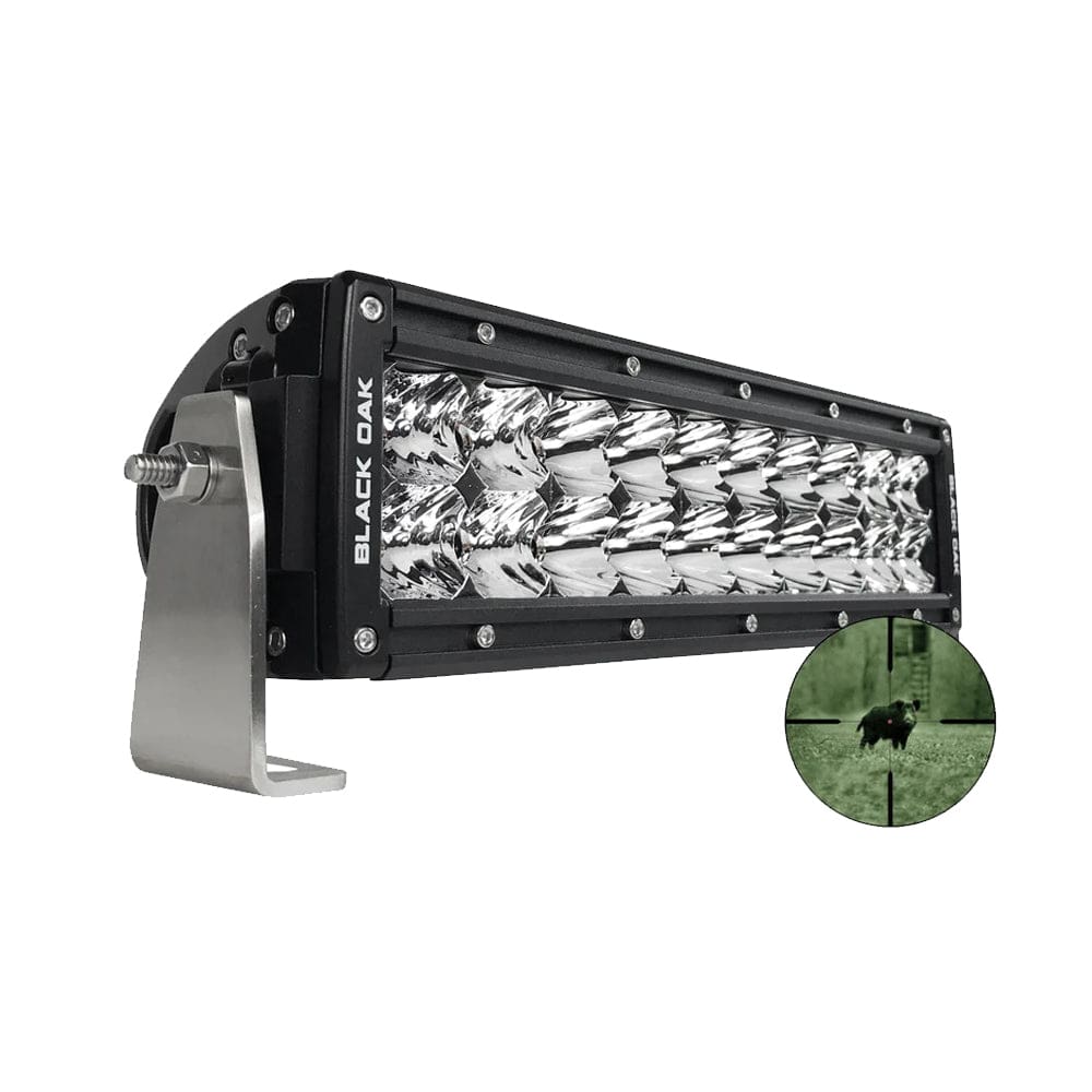 Black Oak Pro Series Double Row Combo Infrared 10 940nm Light Bar - Black - Lighting | Light Bars - Black Oak LED