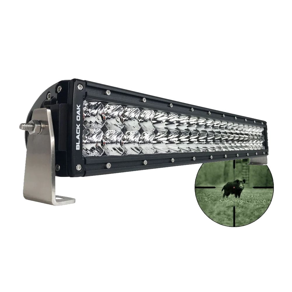 Black Oak Pro Series Double Row Combo Infrared 20 940nm Light Bar - Black - Lighting | Light Bars - Black Oak LED