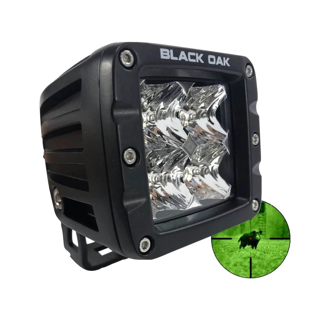 Black Oak Pro Series Infrared 2 850nm Flood Pod Light - Black - Lighting | Pods & Cubes - Black Oak LED