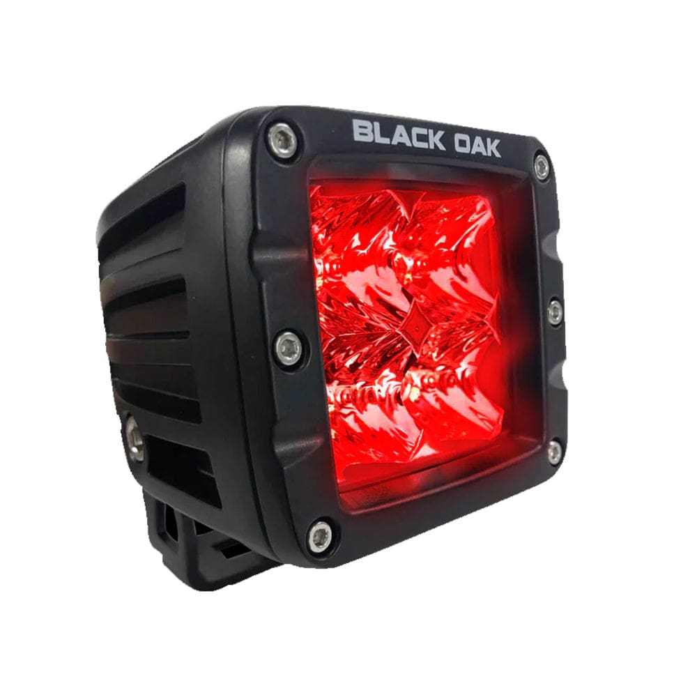 Black Oak Red Predator Hunting 2 Flood Pod - Black - Lighting | Pods & Cubes - Black Oak LED