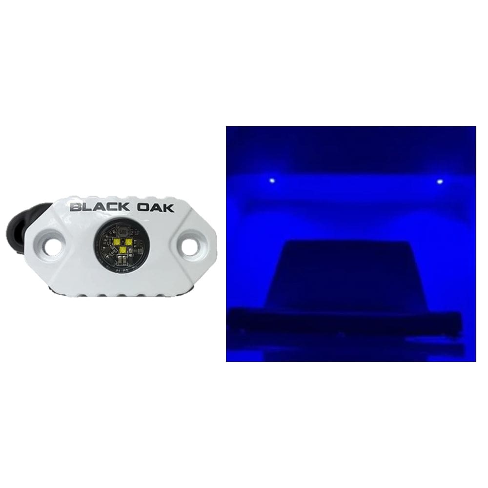 Black Oak Rock Accent Light - Blue - White Housing - Lighting | Interior / Courtesy Light - Black Oak LED