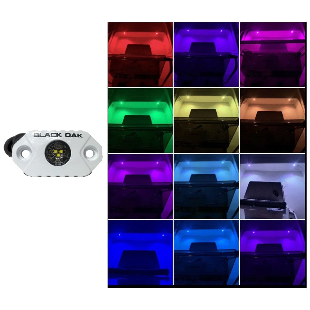 Black Oak Rock Accent Light - RGB - White Housing - Lighting | Interior / Courtesy Light - Black Oak LED