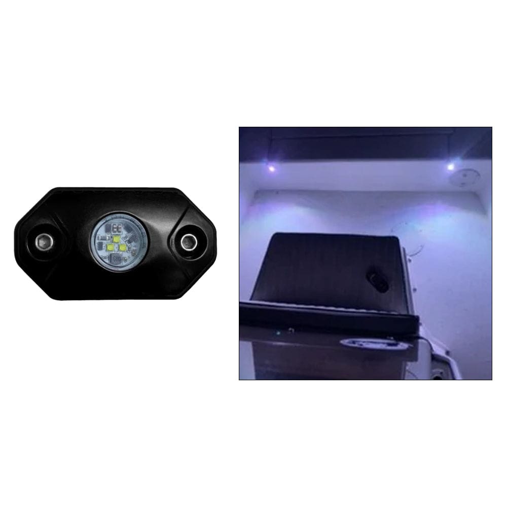Black Oak Rock Accent Light - White - Black Housing - Lighting | Interior / Courtesy Light - Black Oak LED
