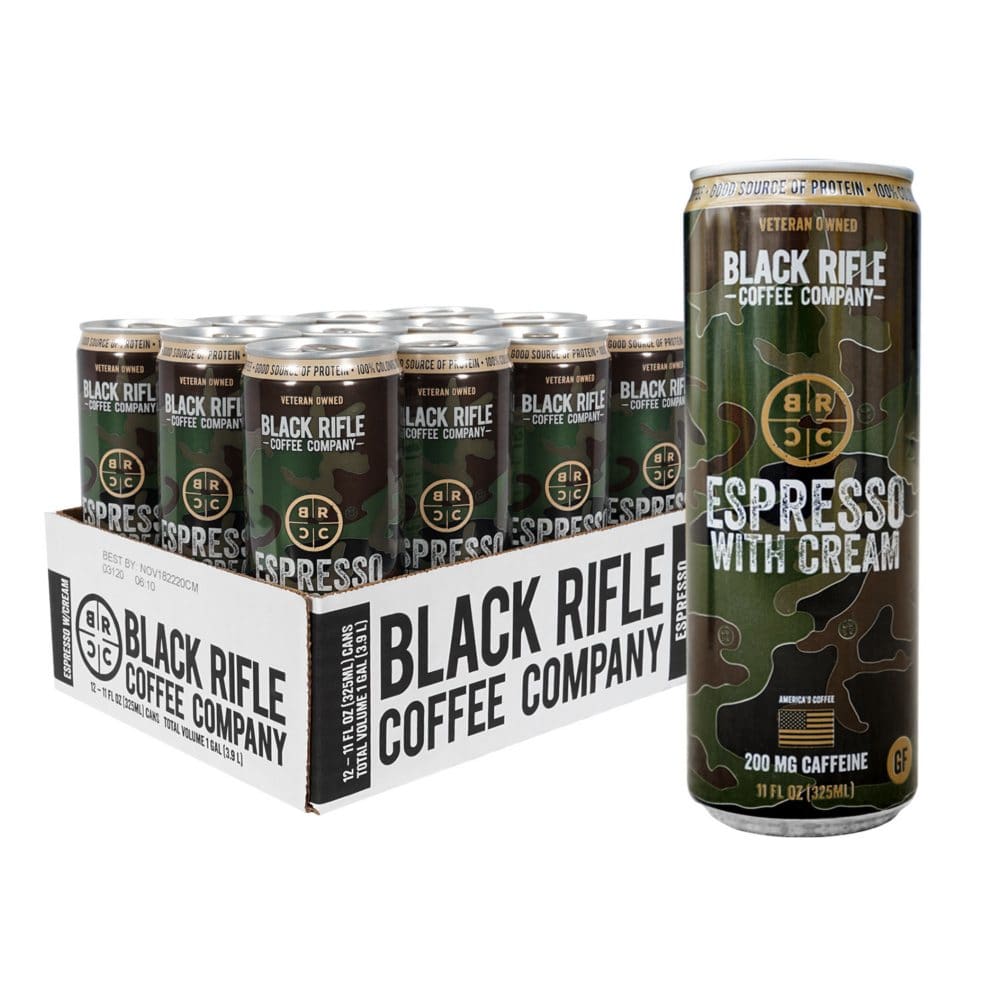 Black Rifle Coffee Company Espresso Cream (11 fl. oz. 12 pk.) - Bottled Tea & Coffee - ShelHealth