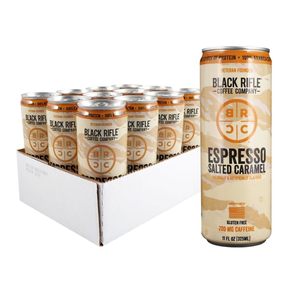 Black Rifle Coffee Company Espresso Salted Caramel (11 fl. oz. 12 pk.) - New Grocery & Household - Black