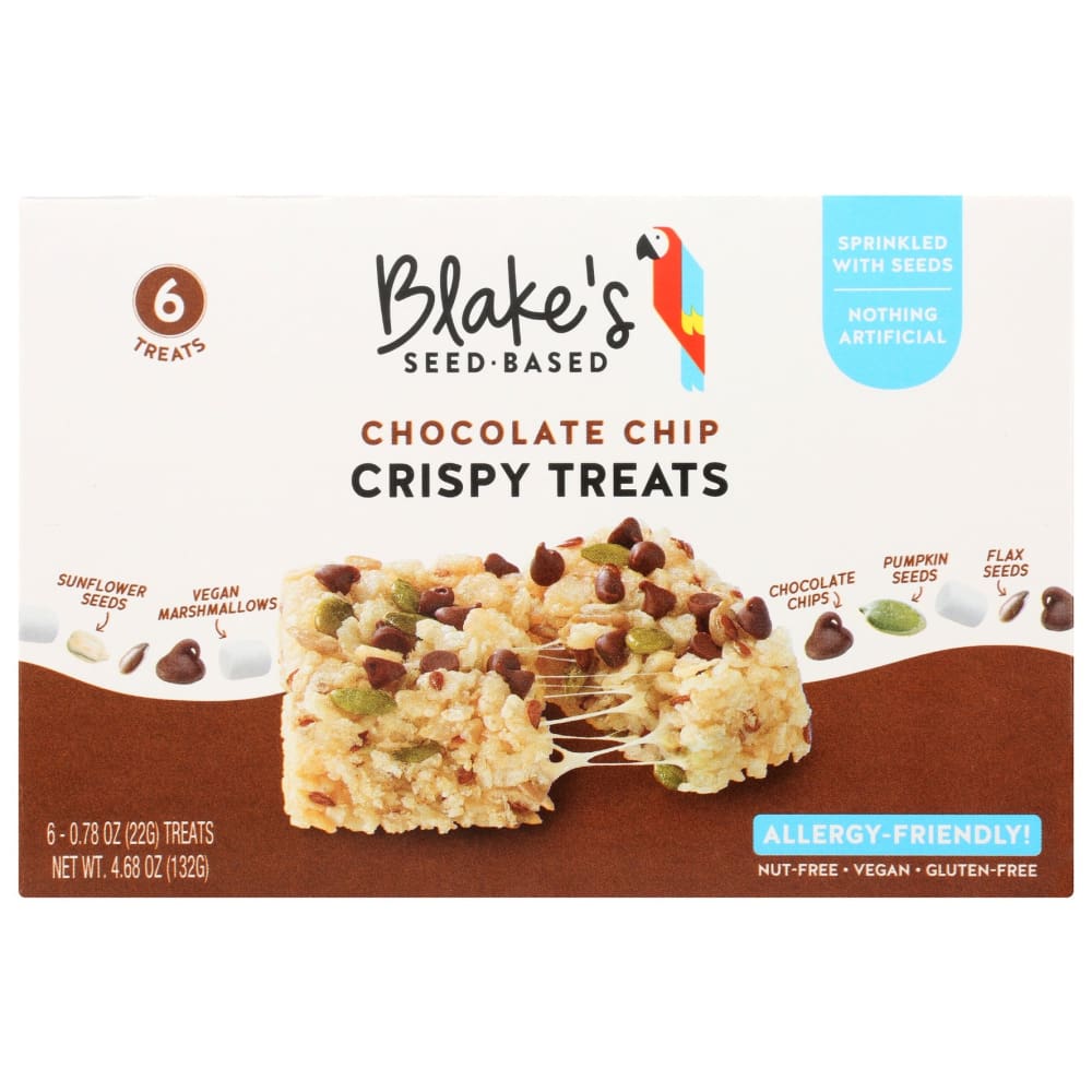 BLAKES SEED BASED: Chocolate Chip Crispy Treats 4.68 oz (Pack of 4) - Grocery > Nutritional Bars - BLAKES SEED BASED