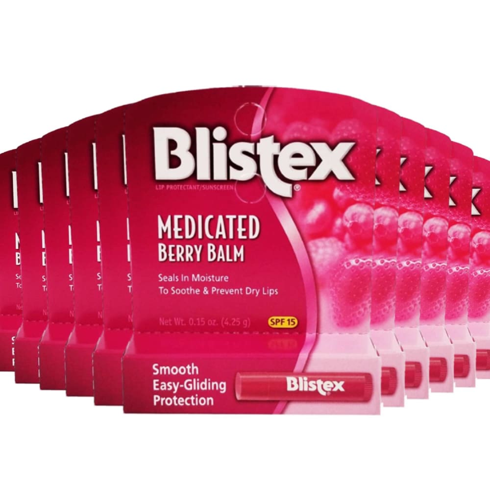 Blistex Medicated Lip Balm SPF 15 Berry. 0.15 oz Tubes - 24 Pack - Blixtex