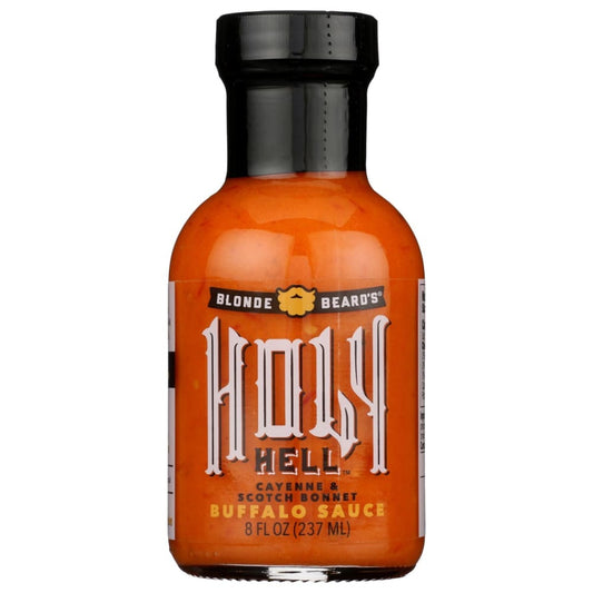 BLONDE BEARDS: Holy Hell Buffalo Sauce 8 fo (Pack of 4) - Grocery > Meal Ingredients > Sauces - BLONDE BEARDS
