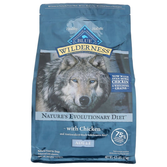 BLUE BUFFALO: Dog Food Wldrnss Adlt Chkn 4.5 LB - Pet > Dog Food - BLUE BUFFALO