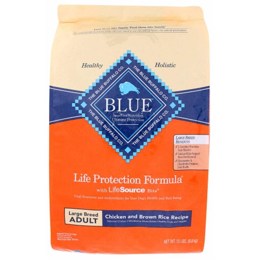 Blue Buffalo Blue Buffalo Life Protection Formula Large Breed Adult Dog Food Chicken and Brown Rice Recipe, 15 lb