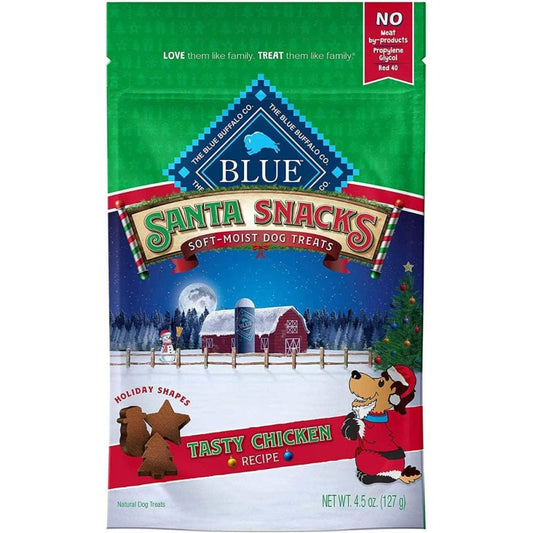 BLUE BUFFALO Blue Buffalo Santa Snacks Soft Moist Tasty Chicken, 4.5 Oz