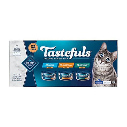 Blue Buffalo Tastefuls Natural Wet Cat Food Variety Pack 32 pk. - Home/Pet/Cat Supplies/Cat Food/ - Blue Buffalo