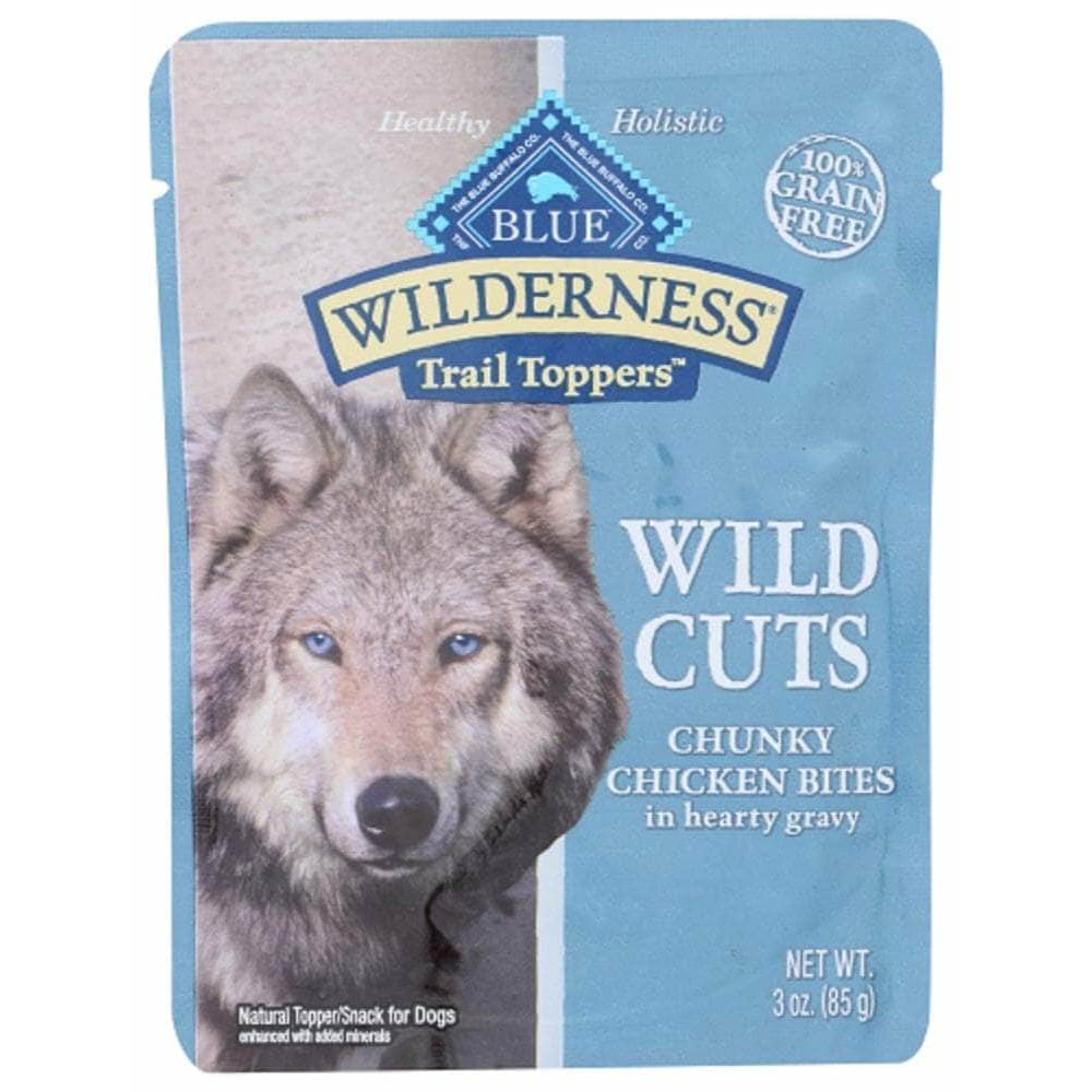 Wilderness Blue Buffalo Wilderness Wild Cuts Trail Toppers Adult Dog Food Chunky Chicken Bites in Hearty Gravy, 3 oz