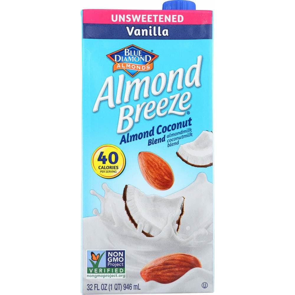ALMOND BREEZE Blue Diamond Almonds Unsweetened Vanilla Almond Breeze, 32 Oz