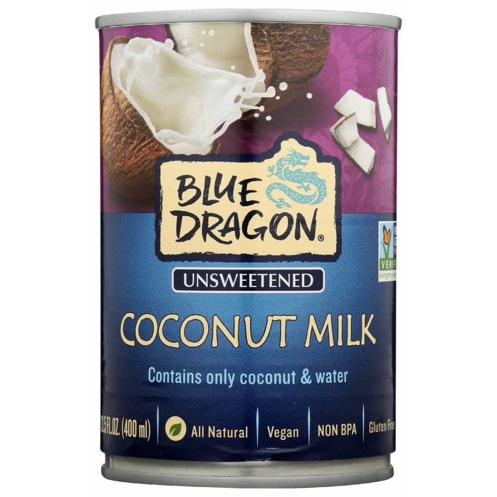 BLUE DRAGON Unsweetened Coconut Milk, 13.5 oz (Case of 4) ShelHealth