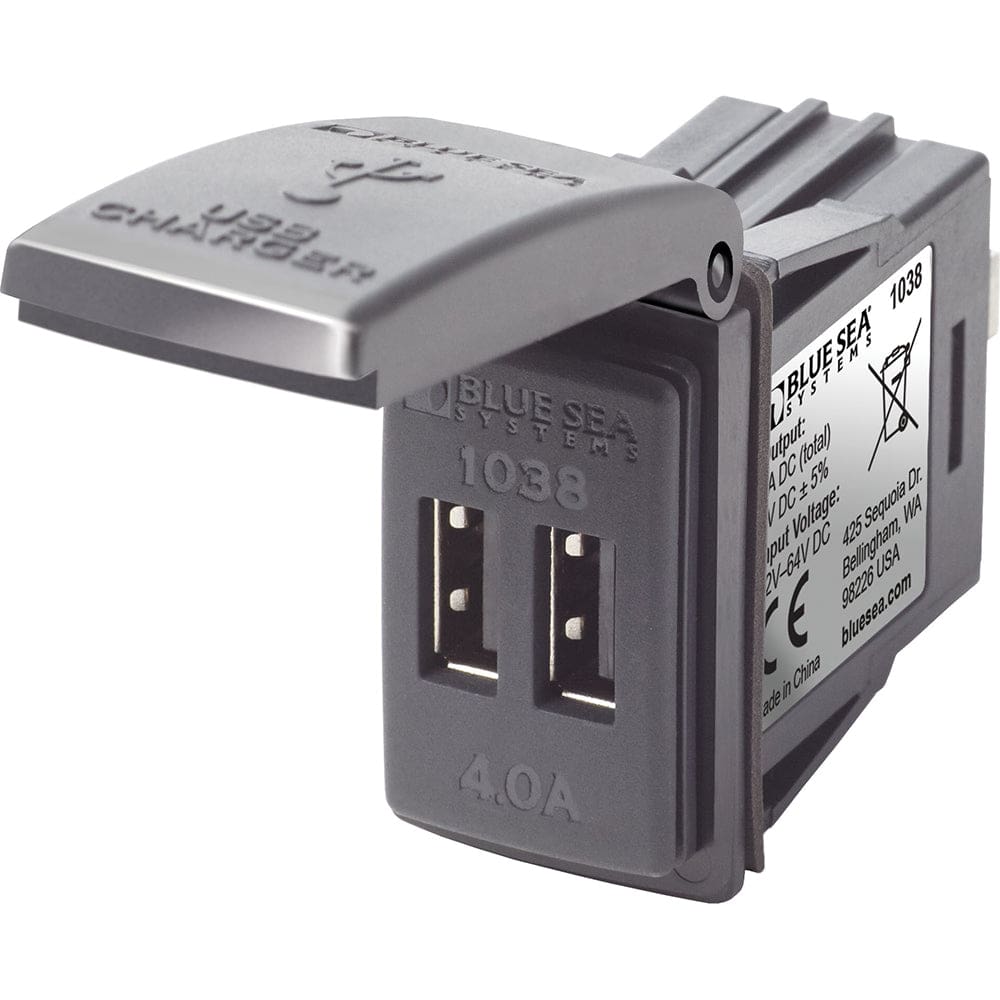 Blue Sea 1038 48V Dual USB Charger Contura Switch Mount - Electrical | Accessories - Blue Sea Systems