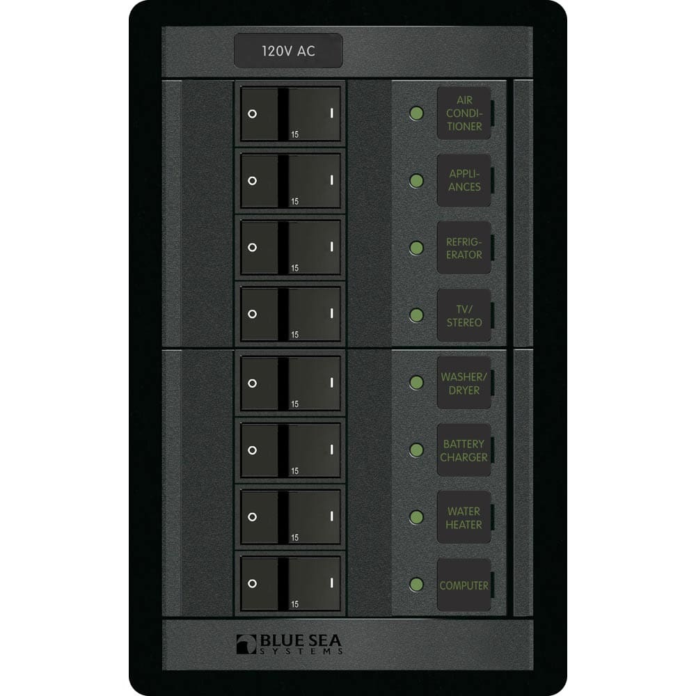 Blue Sea 1228 120V AC 8 Position - Electrical | Electrical Panels - Blue Sea Systems