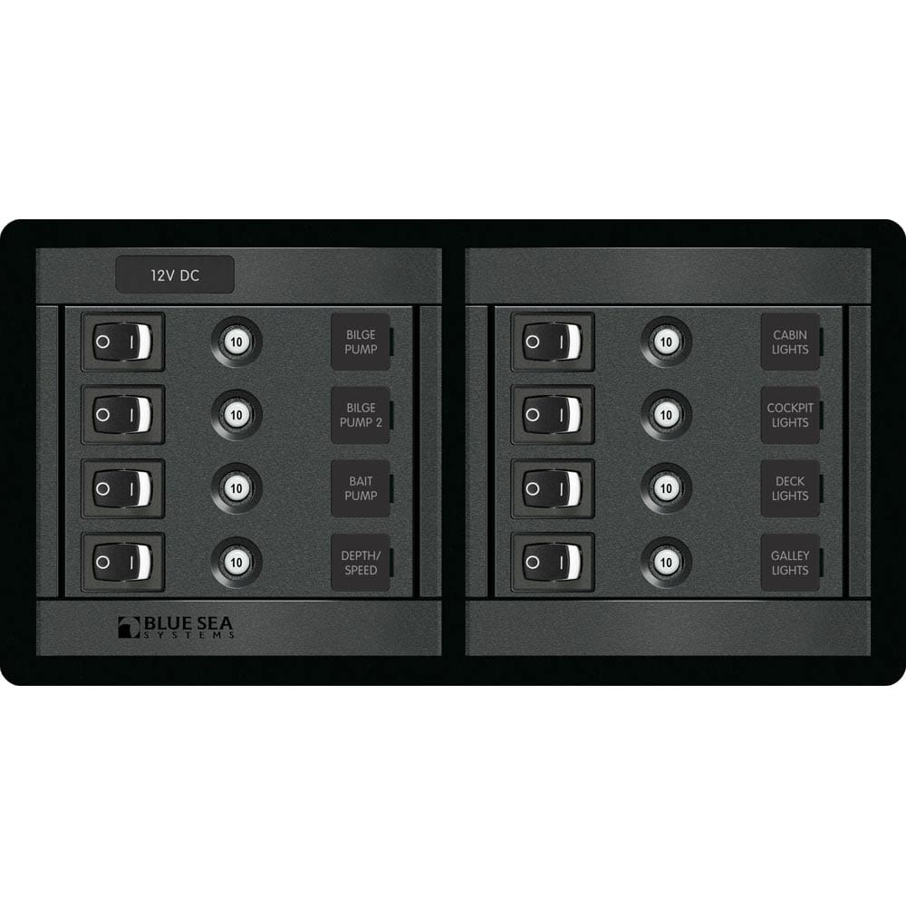 Blue Sea 1456 8 Position Switch CLB Horizontal - Electrical | Electrical Panels - Blue Sea Systems