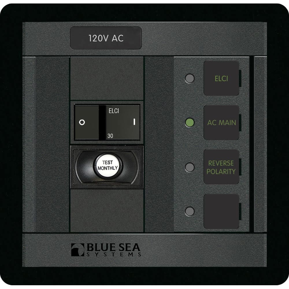 Blue Sea 1502 ELCI Main 30A Double Pole Panel - Electrical | Electrical Panels - Blue Sea Systems