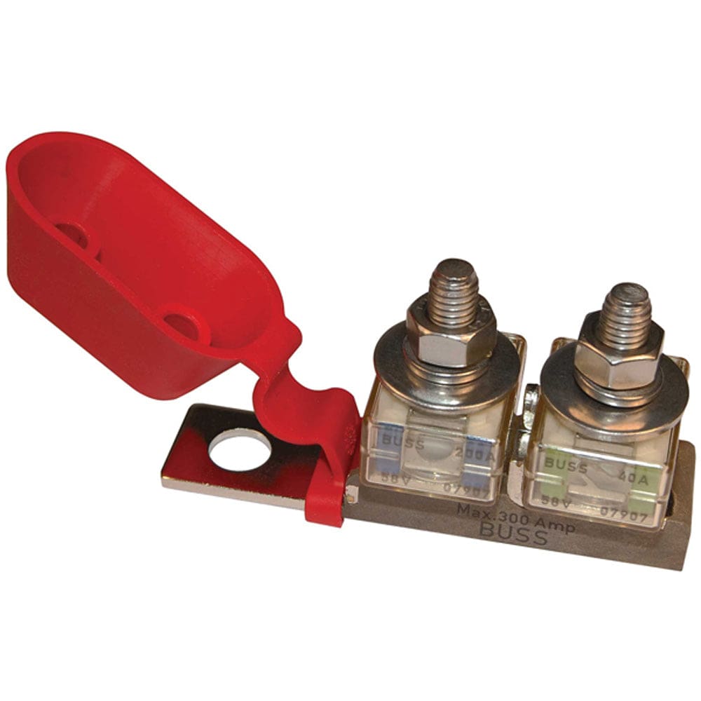 Blue Sea 2151 Terminal Fuse Block - 3/ 8 Mounting Hole - 2 Terminal Studs - Electrical | Busbars Connectors & Insulators - Blue Sea Systems