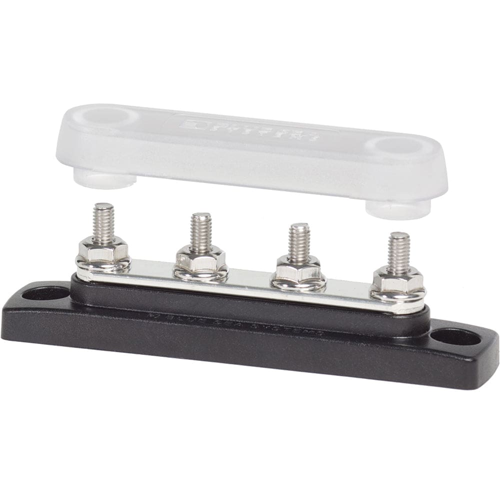 Blue Sea 2315 MiniBus 100 Ampere Common BusBar 4 x 10-32 Stud Terminal with Cover - Electrical | Busbars Connectors & Insulators - Blue Sea